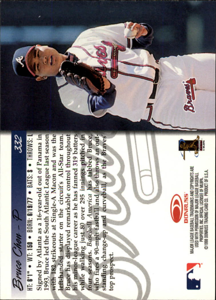 1998 Donruss Baseball "Main Set" Base Cards #251 to #420 - Picture 165 of 341