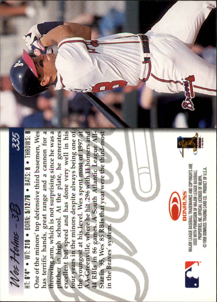 1998 Donruss Baseball "Main Set" Base Cards #251 to #420 - Picture 171 of 341