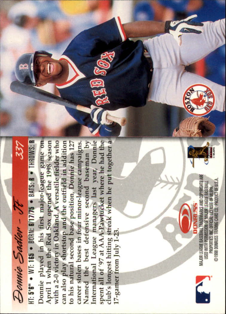 1998 Donruss Baseball "Main Set" Base Cards #251 to #420 - Picture 177 of 341