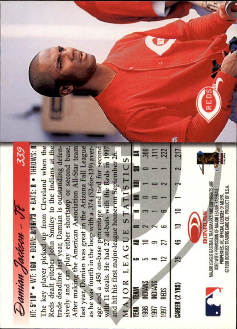 1998 Donruss Baseball "Main Set" Base Cards #251 to #420 - Picture 179 of 341