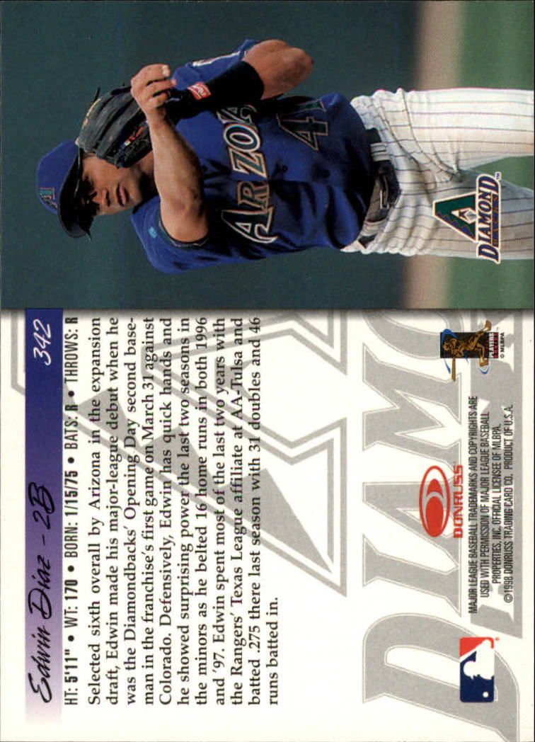 1998 Donruss Baseball "Main Set" Base Cards #251 to #420 - Picture 185 of 341
