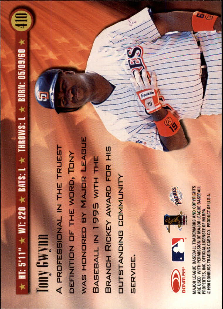 1998 Donruss Baseball "Main Set" Base Cards #251 to #420 - Picture 321 of 341