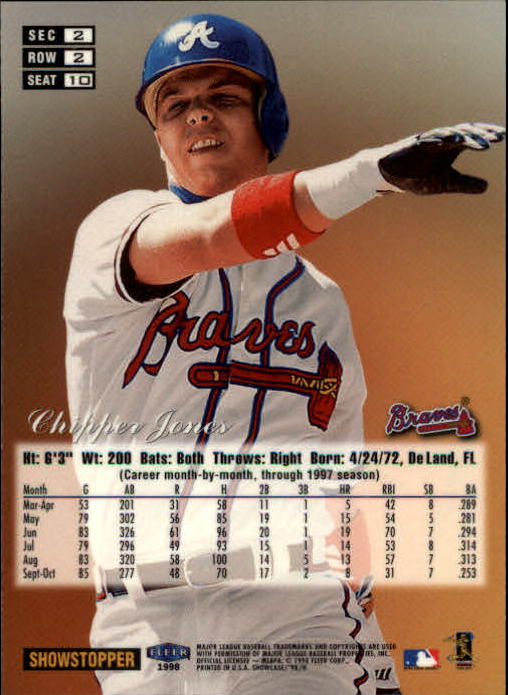 1998 Flair Showcase (Fleer) Baseball "Row 2" Parallel Cards - Picture 13 of 53