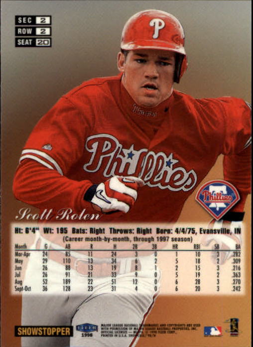 1998 Flair Showcase (Fleer) Baseball "Row 2" Parallel Cards - Picture 23 of 53