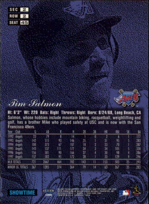 1998 Flair Showcase (Fleer) Baseball "Row 2" Parallel Cards - Picture 37 of 53