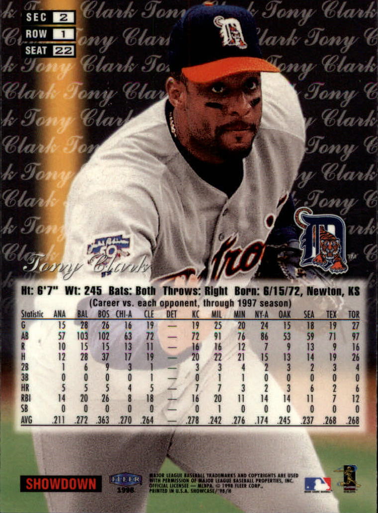 1998 Flair Showcase (Fleer) Baseball "Row 1" Parallel Cards - Picture 5 of 39