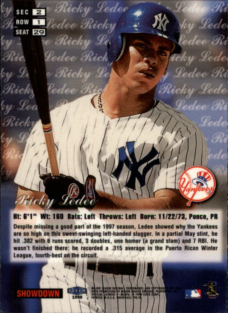 1998 Flair Showcase (Fleer) Baseball "Row 1" Parallel Cards - Picture 9 of 39