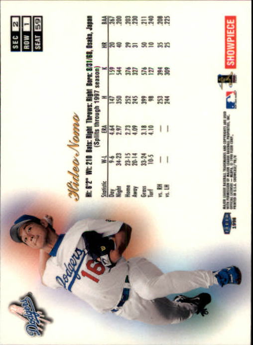 1998 Flair Showcase (Fleer) Baseball "Row 1" Parallel Cards - Picture 13 of 39
