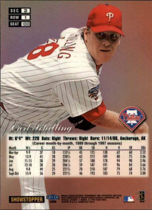 1998 Flair Showcase (Fleer) Baseball "Row 1" Parallel Cards - Picture 33 of 39