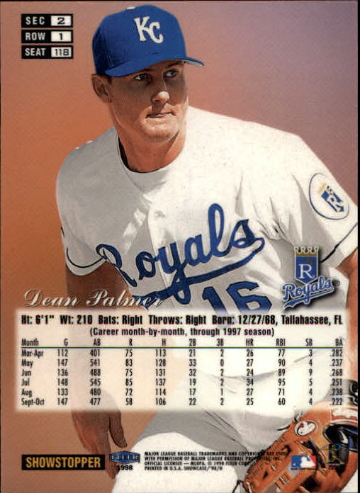 1998 Flair Showcase (Fleer) Baseball "Row 1" Parallel Cards - Picture 39 of 39