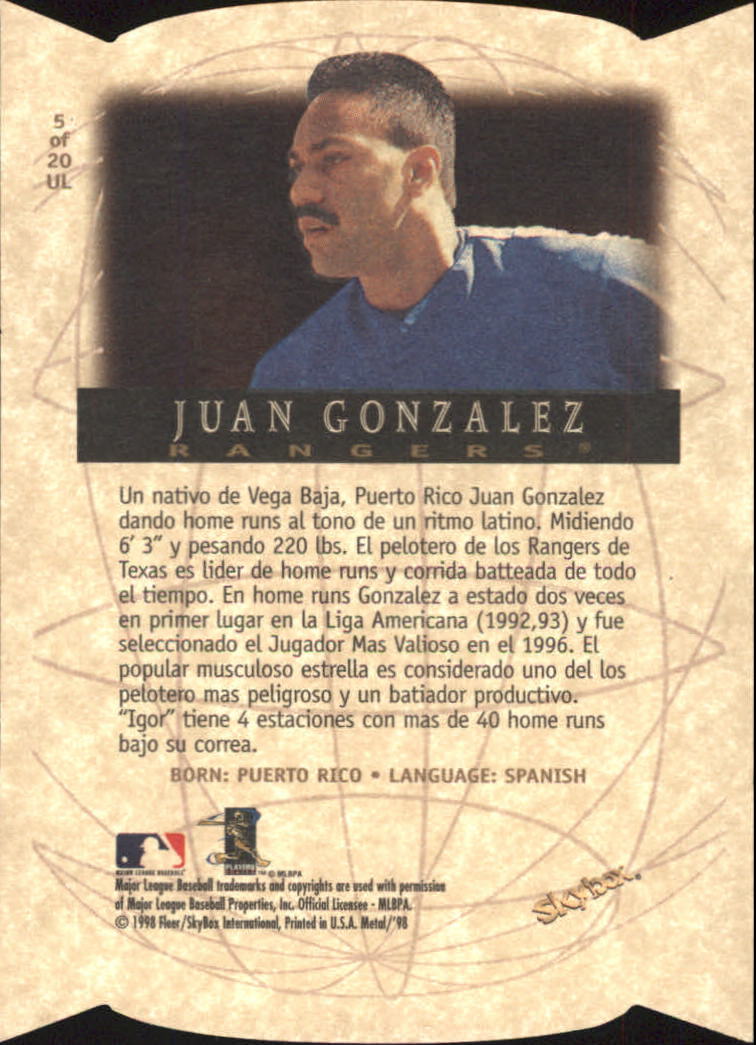 1998 Metal Universe Baseball "Insert" Cards - Picture 15 of 37
