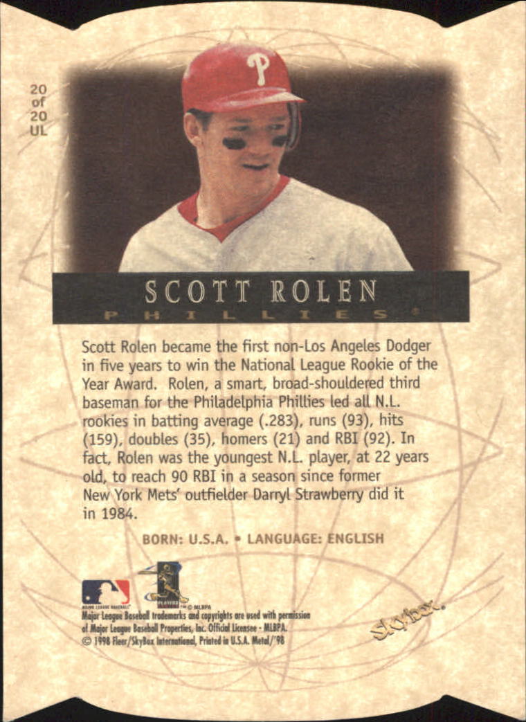 1998 Metal Universe Baseball "Insert" Cards - Picture 37 of 37