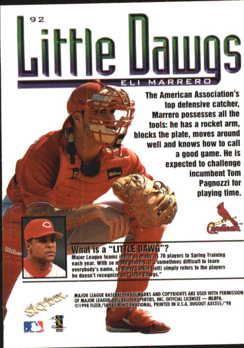 1998 SkyBox Dugout Axcess Baseball Card Pick - Picture 181 of 289