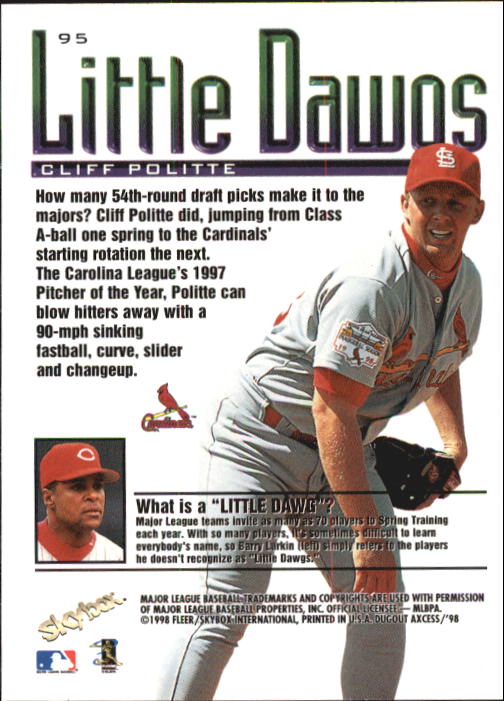 1998 SkyBox Dugout Axcess Baseball Card Pick - Picture 187 of 289