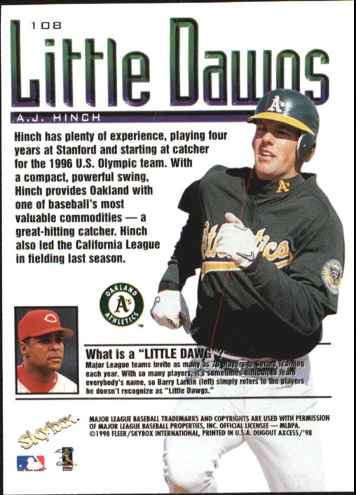 1998 SkyBox Dugout Axcess Baseball Card Pick - Picture 213 of 289