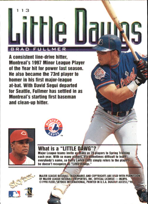 1998 SkyBox Dugout Axcess Baseball Card Pick - Picture 223 of 289