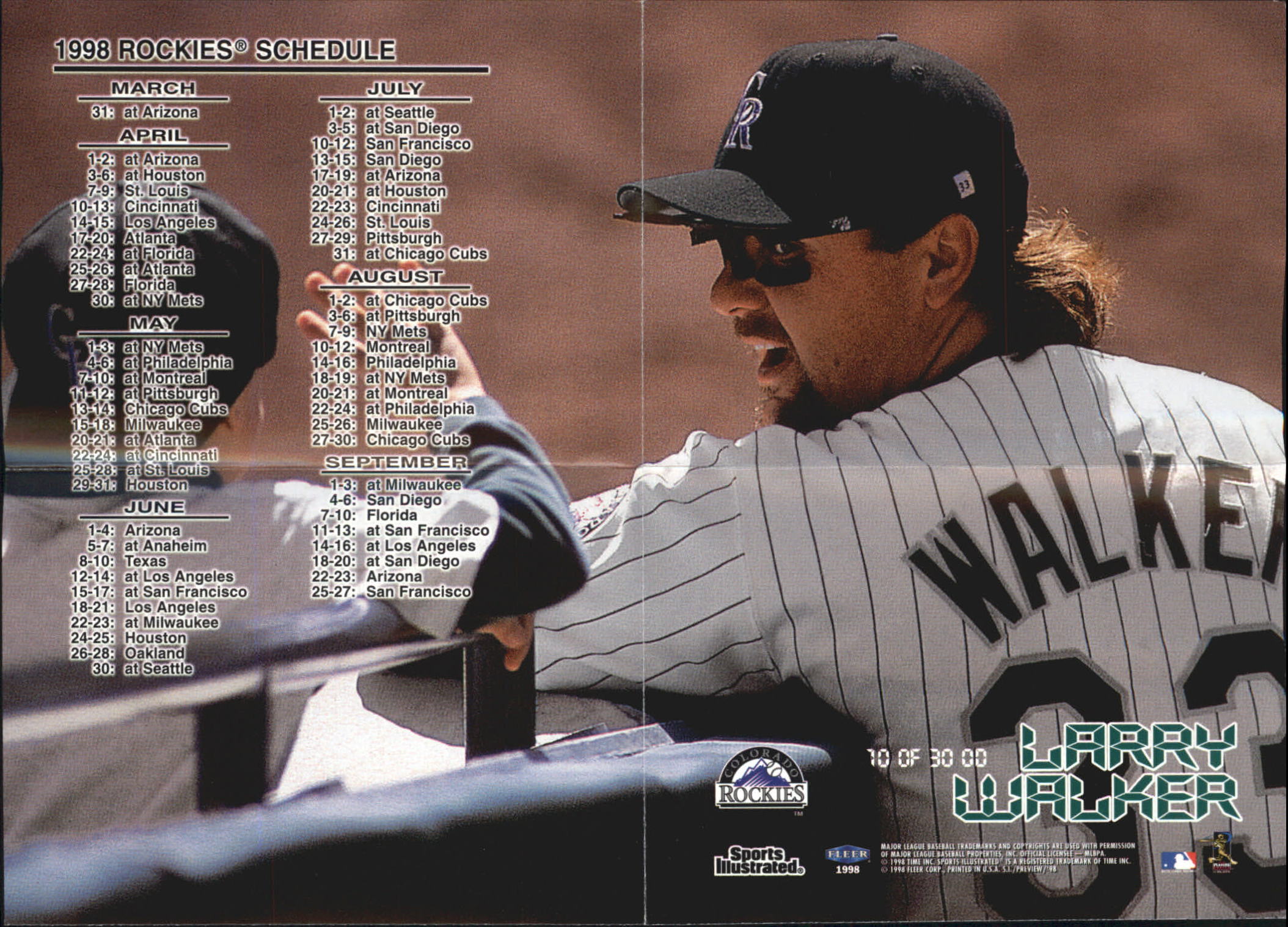 1998 Sports Illustrated (Fleer) Baseball "Insert and Parallel" Cards - Picture 32 of 65