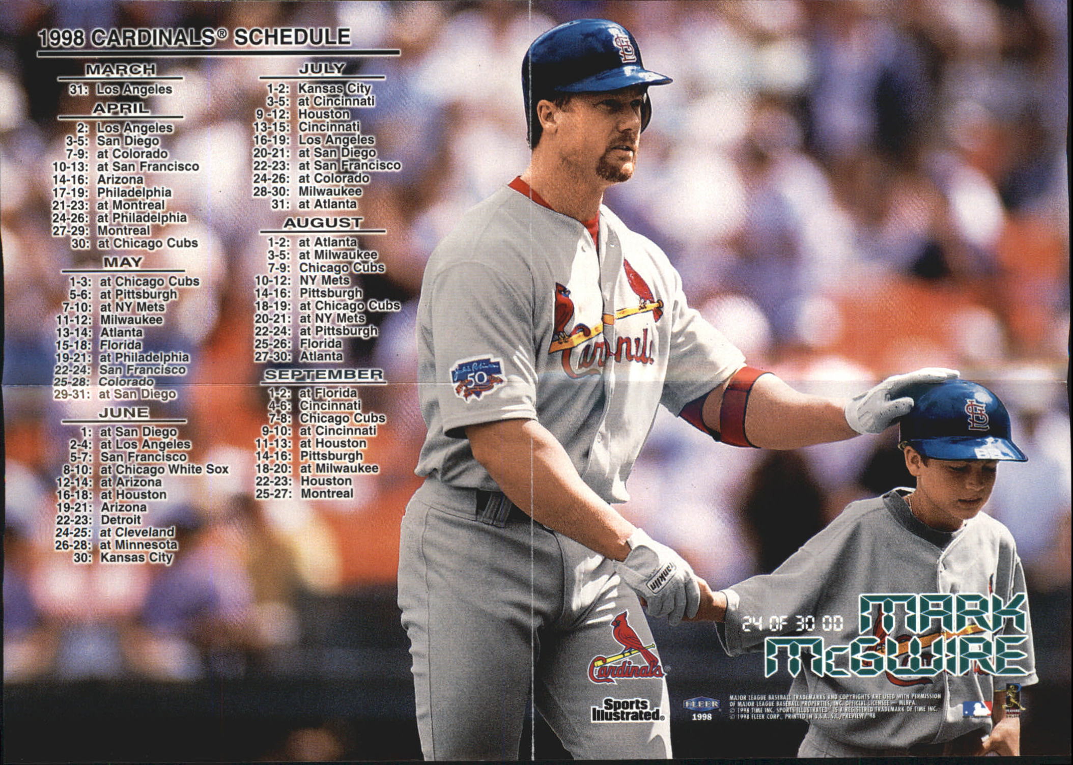 1998 Sports Illustrated (Fleer) Baseball "Insert and Parallel" Cards - Picture 54 of 65