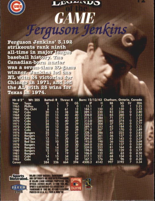 1998 Sports Illustrated Then and Now (Fleer) Baseball "Main Set" Cards - Picture 25 of 303