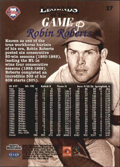 1998 Sports Illustrated Then and Now (Fleer) Baseball "Main Set" Cards - Picture 55 of 303