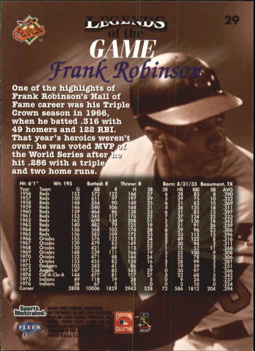 1998 Sports Illustrated Then and Now (Fleer) Baseball "Main Set" Cards - Picture 59 of 303