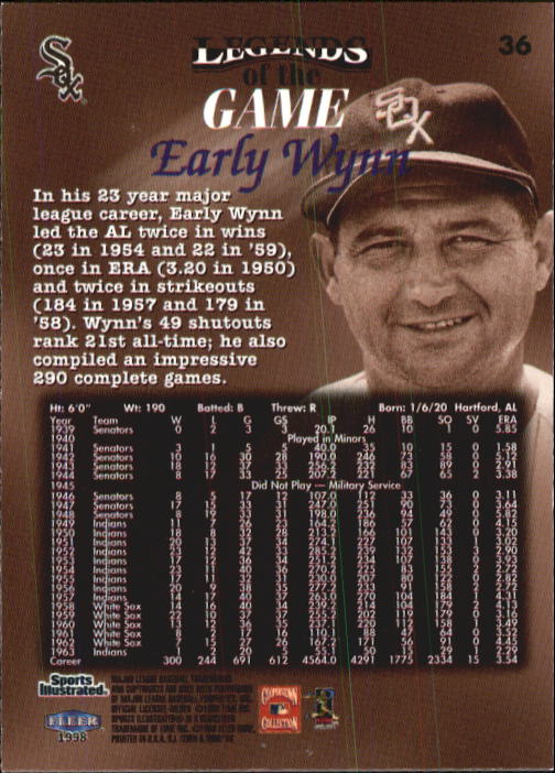 1998 Sports Illustrated Then and Now (Fleer) Baseball "Main Set" Cards - Picture 73 of 303