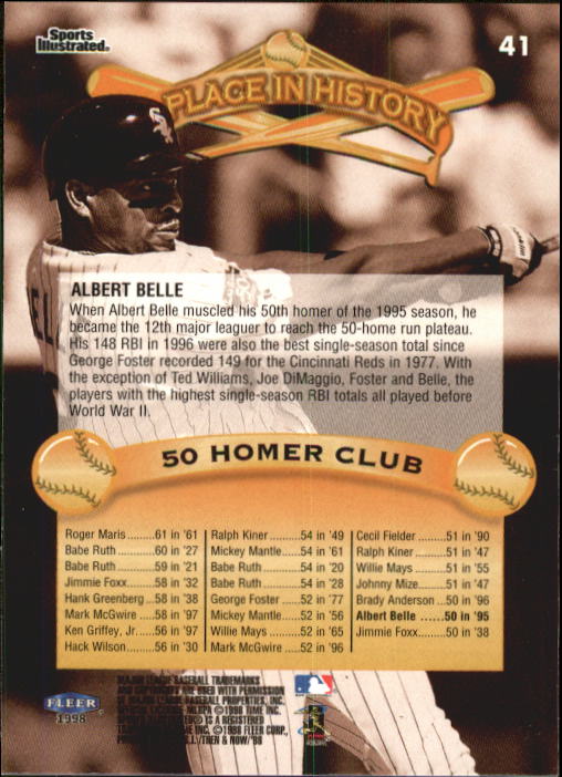 1998 Sports Illustrated Then and Now (Fleer) Baseball "Main Set" Cards - Picture 83 of 303