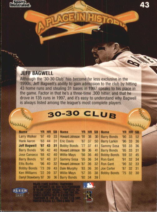 1998 Sports Illustrated Then and Now (Fleer) Baseball "Main Set" Cards - Picture 87 of 303