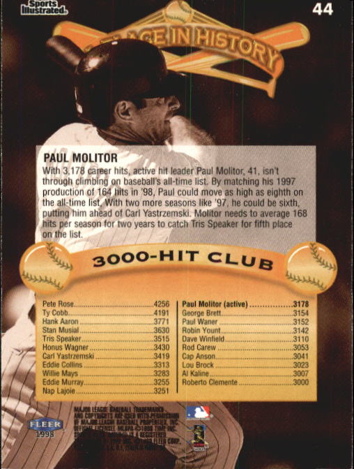 1998 Sports Illustrated Then and Now (Fleer) Baseball "Main Set" Cards - Picture 89 of 303