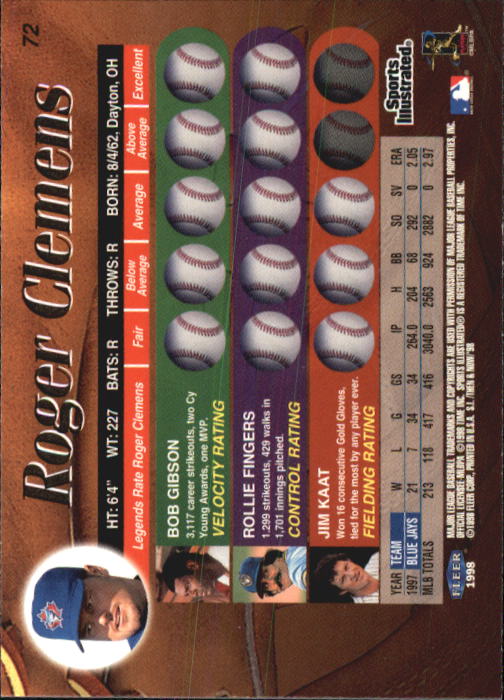 1998 Sports Illustrated Then and Now (Fleer) Baseball "Main Set" Cards - Picture 145 of 303