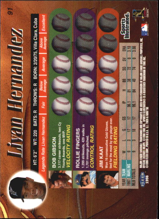 1998 Sports Illustrated Then and Now (Fleer) Baseball "Main Set" Cards - Picture 183 of 303