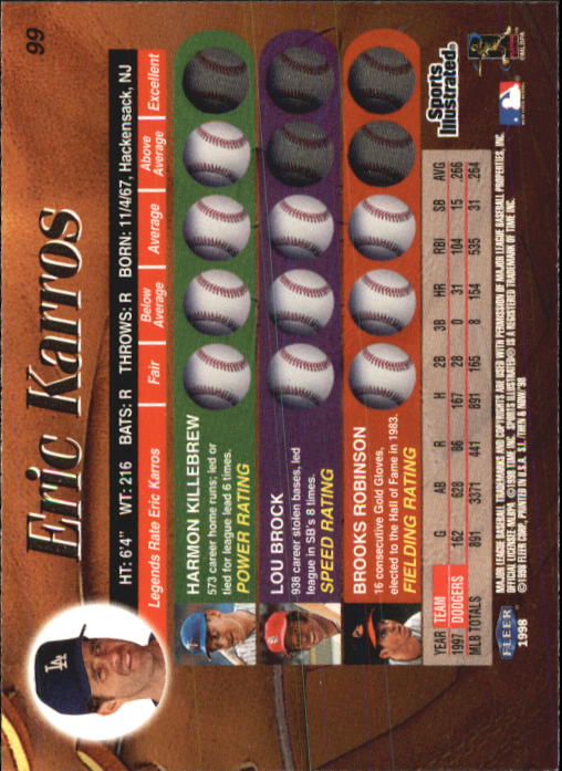 1998 Sports Illustrated Then and Now (Fleer) Baseball "Main Set" Cards - Picture 199 of 303