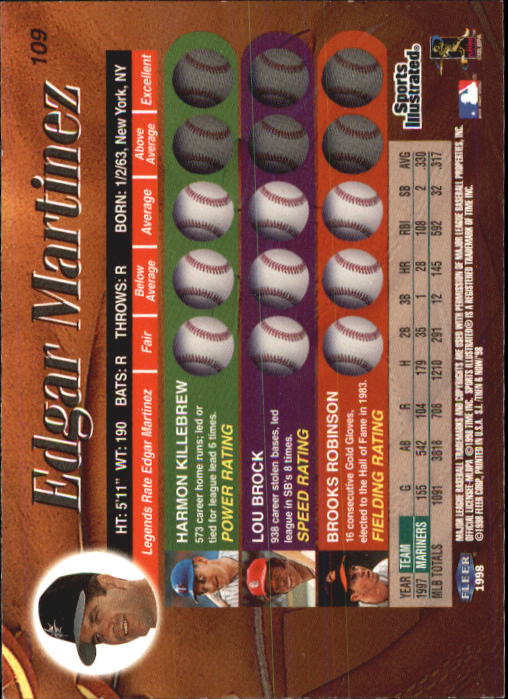 1998 Sports Illustrated Then and Now (Fleer) Baseball "Main Set" Cards - Picture 219 of 303