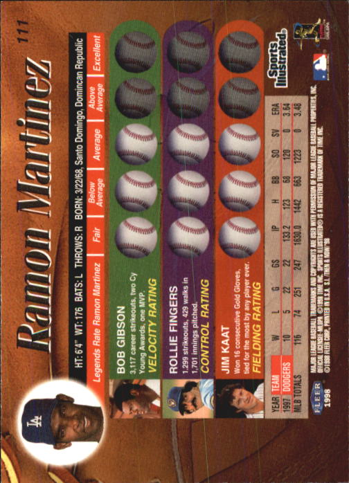 1998 Sports Illustrated Then and Now (Fleer) Baseball "Main Set" Cards - Picture 223 of 303