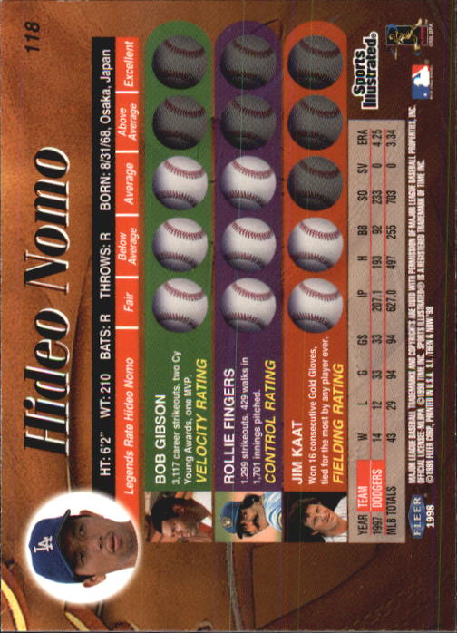 1998 Sports Illustrated Then and Now (Fleer) Baseball "Main Set" Cards - Picture 237 of 303