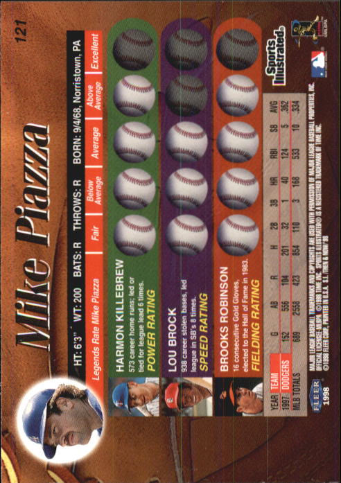 1998 Sports Illustrated Then and Now (Fleer) Baseball "Main Set" Cards - Picture 243 of 303