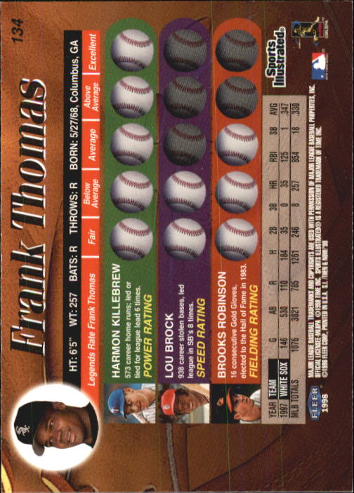 1998 Sports Illustrated Then and Now (Fleer) Baseball "Main Set" Cards - Picture 269 of 303