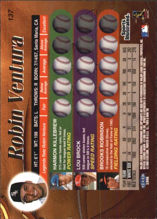 1998 Sports Illustrated Then and Now (Fleer) Baseball "Main Set" Cards - Picture 275 of 303