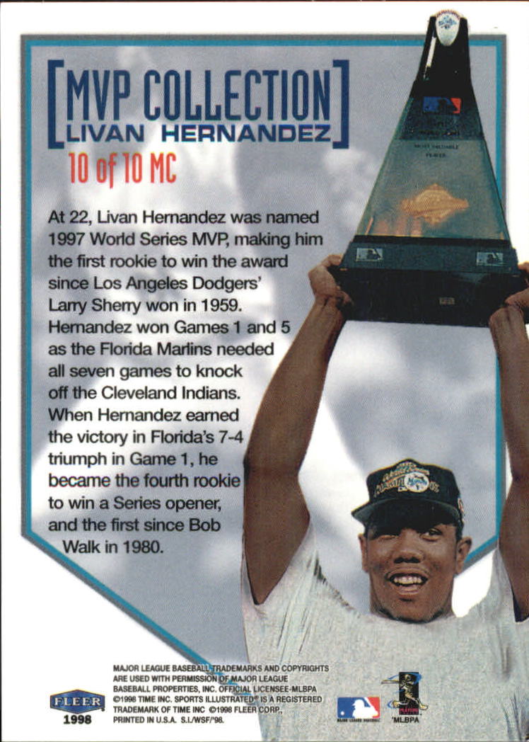 1998 Sports Illustrated World Series Fever Baseball "Inserts and Parallel" Cards - Picture 9 of 14