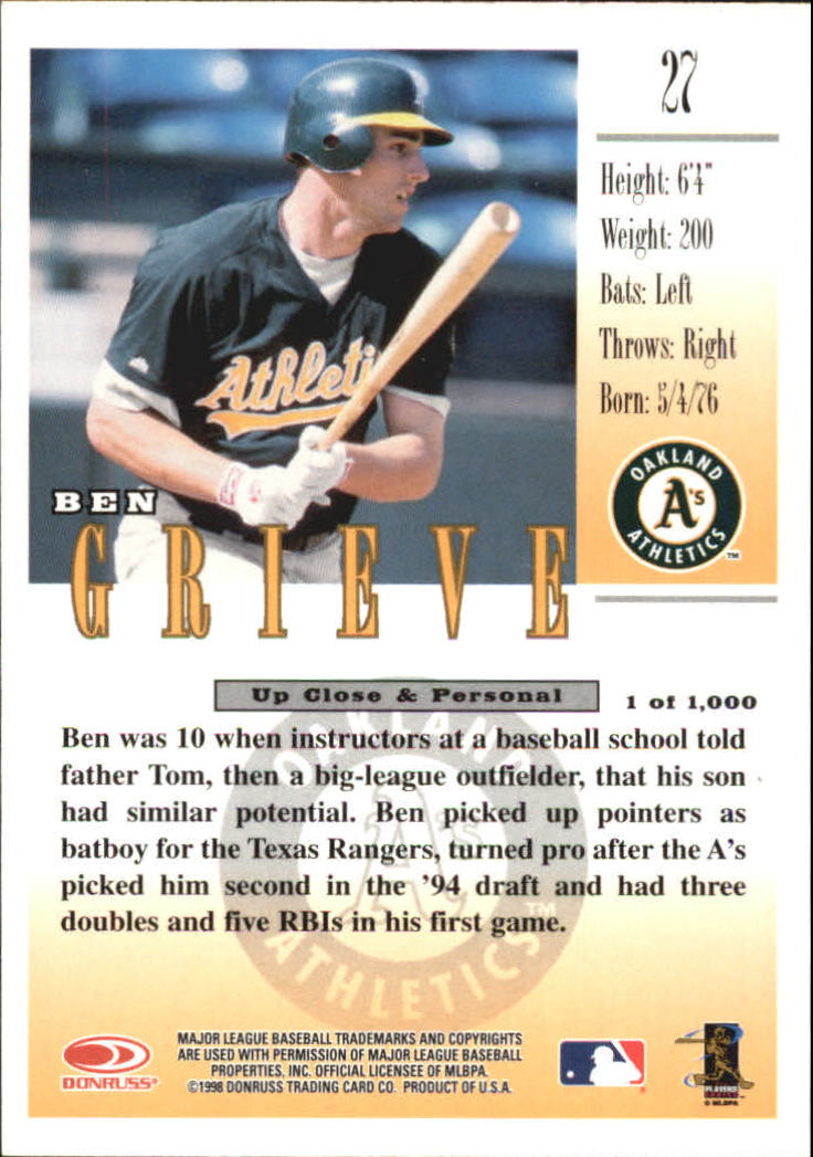 Tarjetas paralelas de béisbol de estudio 1998 "pruebas de prensa doradas/plateadas" - Imagen 7 de 17