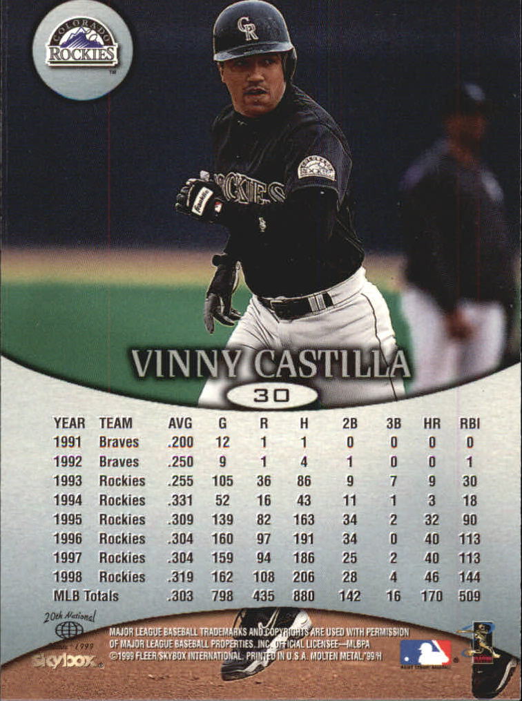 1999 Skybox Molten Metal Baseball "Main Set" Cards - Picture 43 of 215
