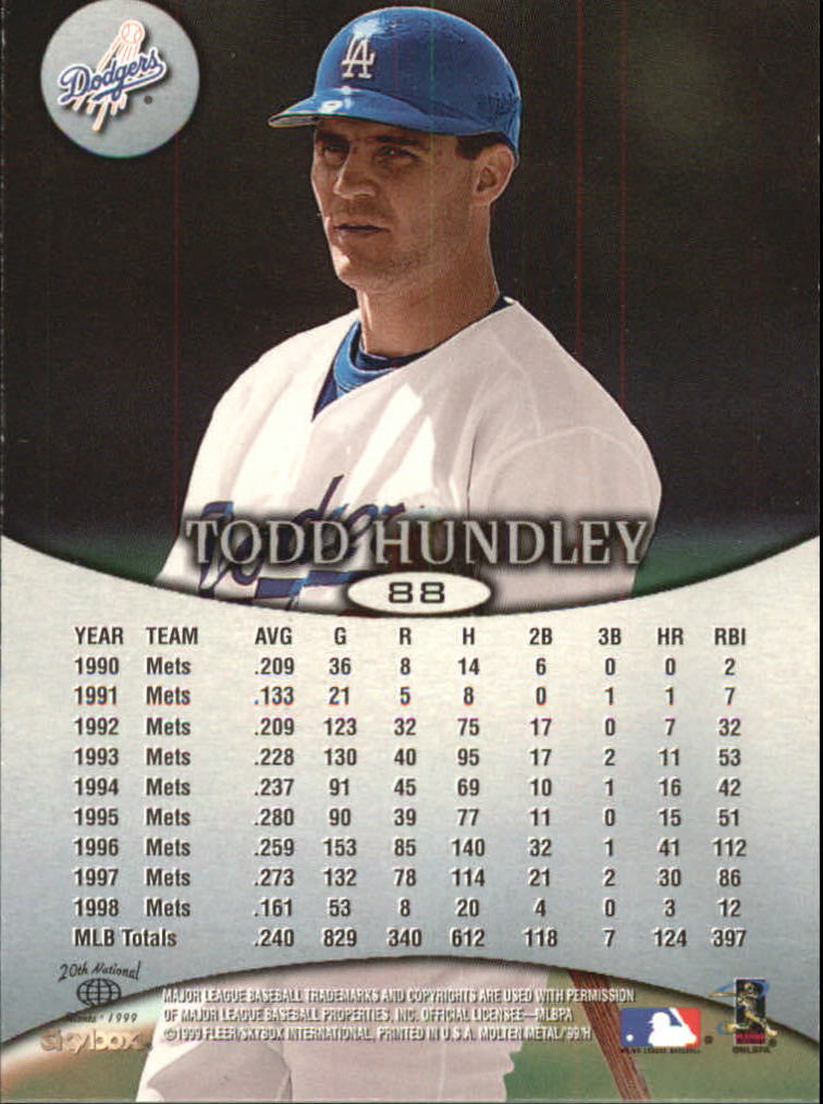 1999 Skybox Molten Metal Baseball "Main Set" Cards - Picture 121 of 215