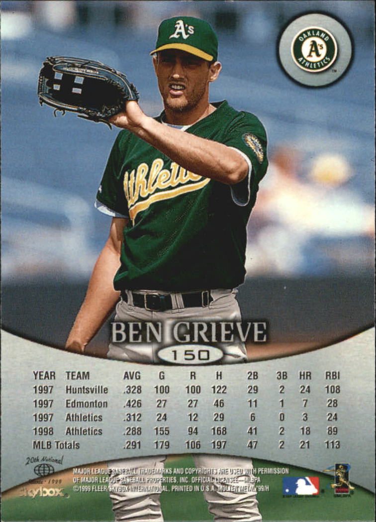 1999 Skybox Molten Metal Baseball "Main Set" Cards - Picture 215 of 215