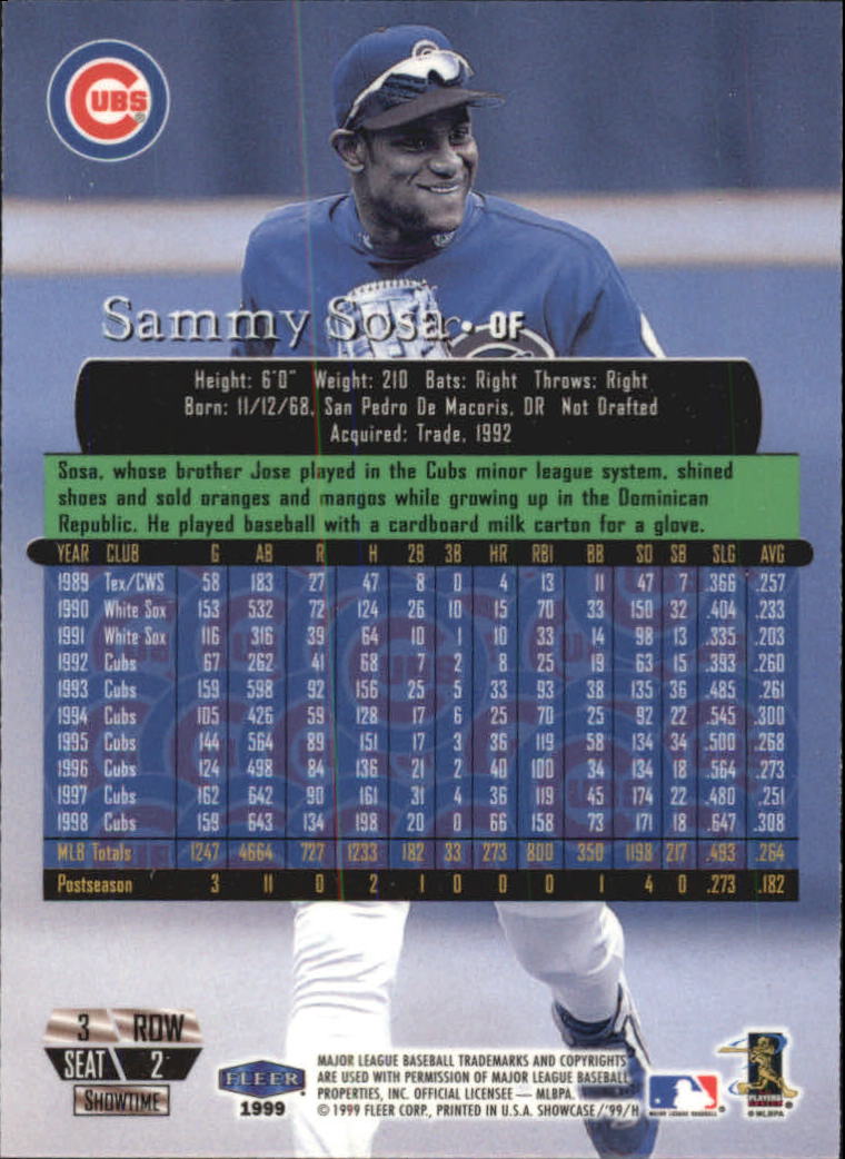 1999 Flair Showcase (Fleer) Baseball "Row 3" Main Set Cards - Picture 5 of 126