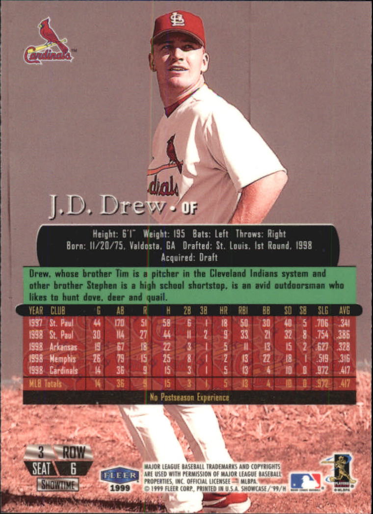 1999 Flair Showcase (Fleer) Baseball "Row 3" Main Set Cards - Picture 11 of 126