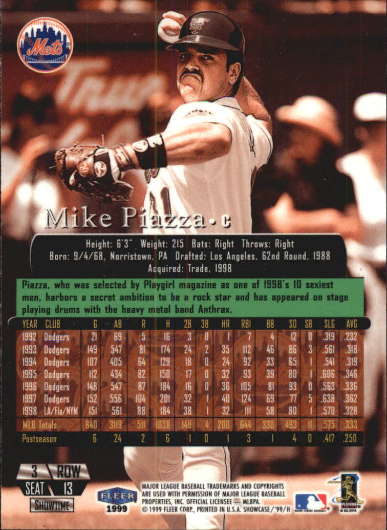 1999 Flair Showcase (Fleer) Baseball "Row 3" Main Set Cards - Picture 17 of 126