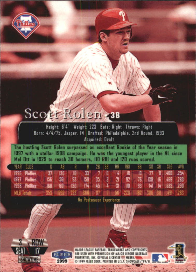 1999 Flair Showcase (Fleer) Baseball "Row 3" Main Set Cards - Picture 19 of 126