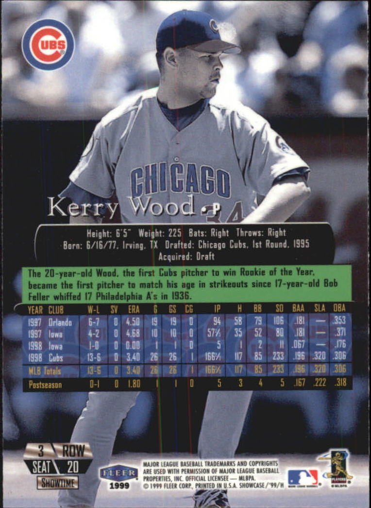 1999 Flair Showcase (Fleer) Baseball "Row 3" Main Set Cards - Picture 21 of 126