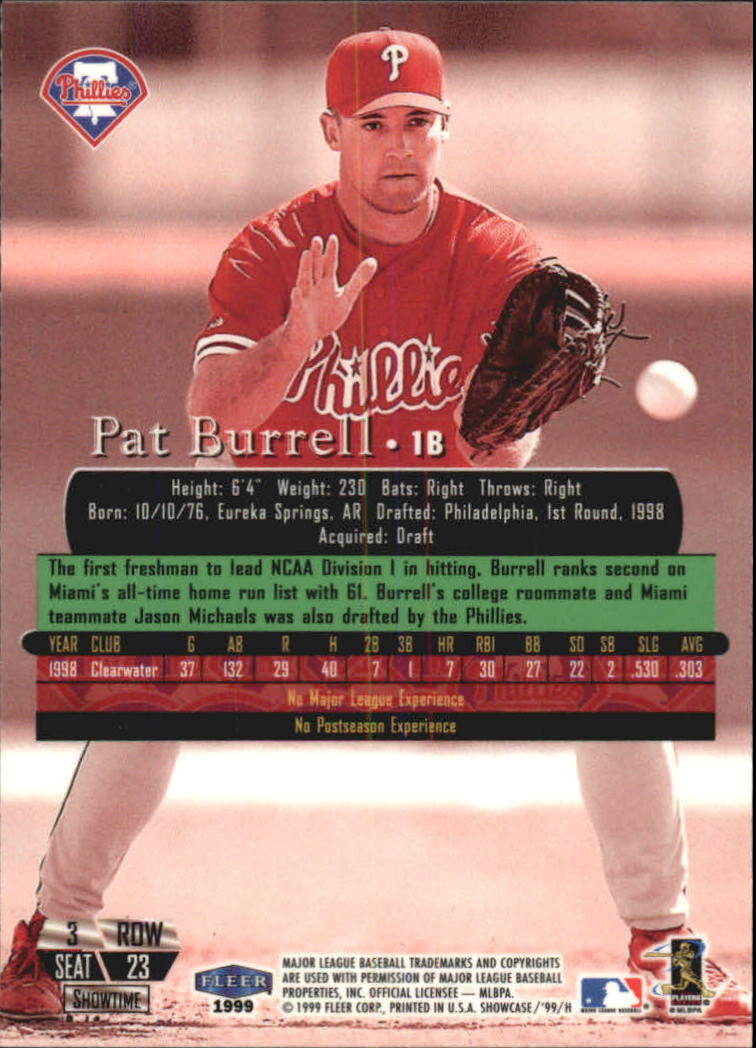 1999 Flair Showcase (Fleer) Baseball "Row 3" Main Set Cards - Picture 25 of 126