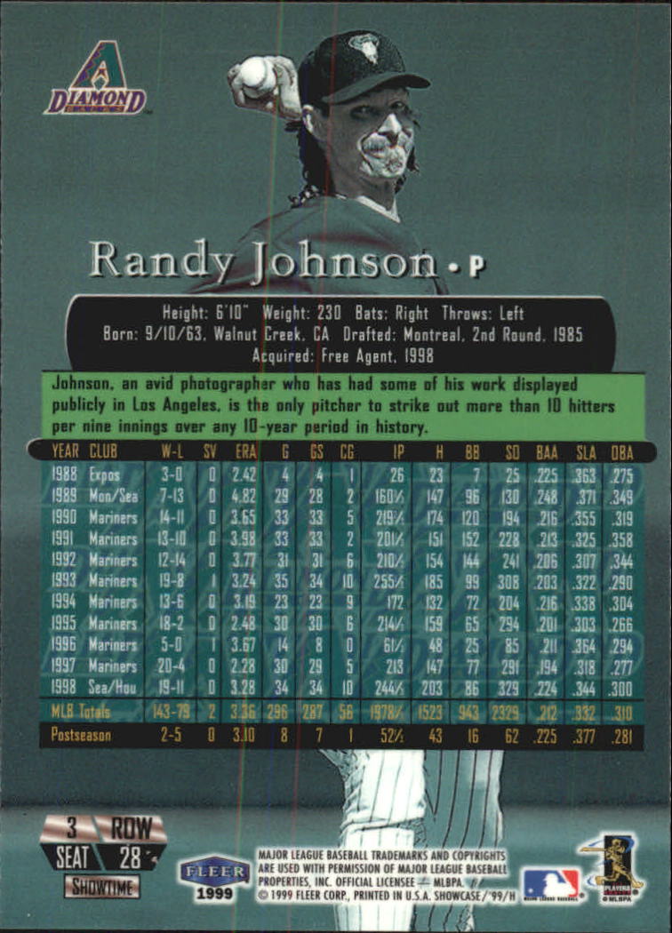 1999 Flair Showcase (Fleer) Baseball "Row 3" Main Set Cards - Picture 27 of 126